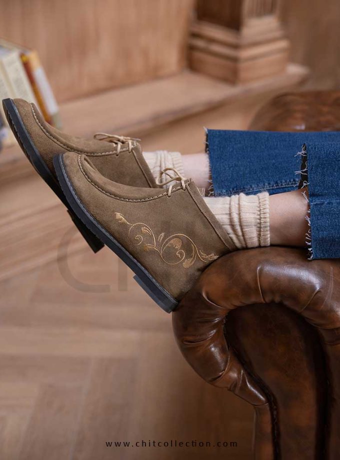 نیم بوت سایه کرم خاکی