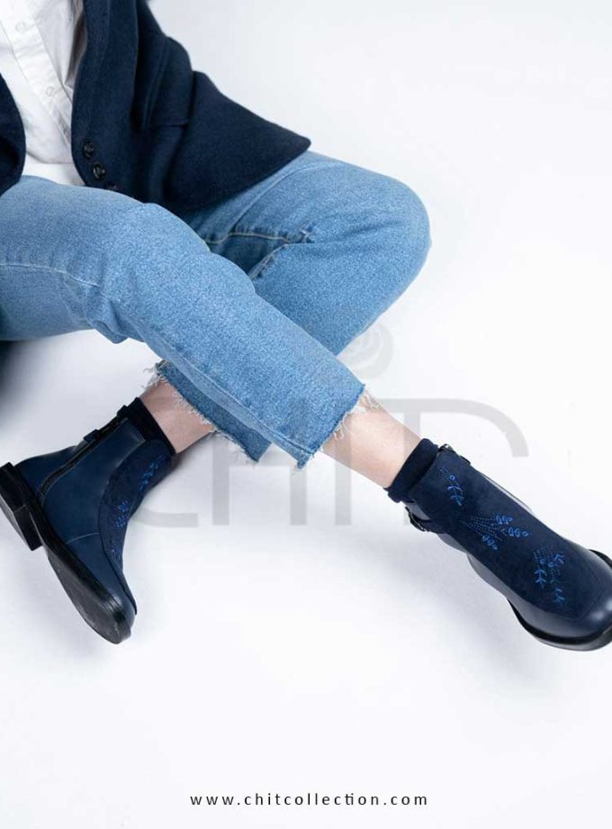 نیم بوت گندم سورمه ای